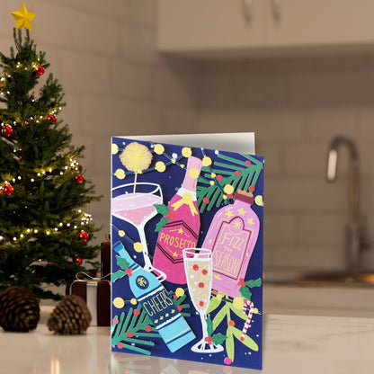 Paper Cut Art Christmas Cheers Laser Cut Christmas Greeting Card