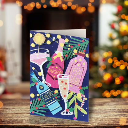 Paper Cut Art Christmas Cheers Laser Cut Christmas Greeting Card