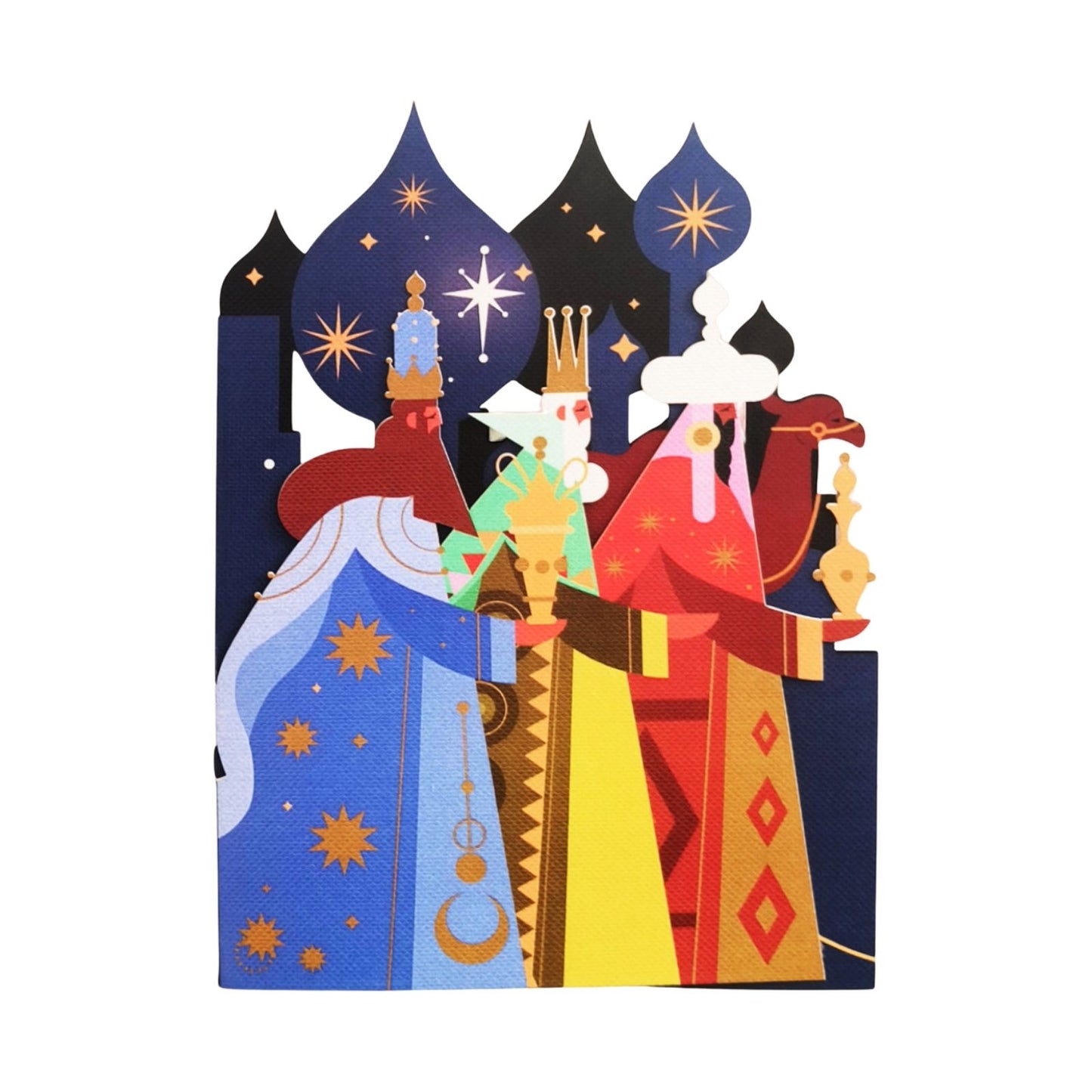 Paper Cut Art Christmas Card Laser Cut Nativity Three Kings Xmas Greeting Cards