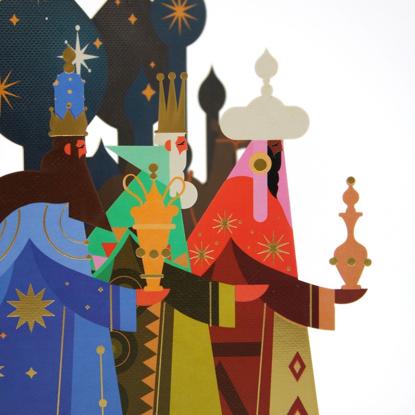 Paper Cut Art Christmas Card Laser Cut Nativity Three Kings Xmas Greeting Cards