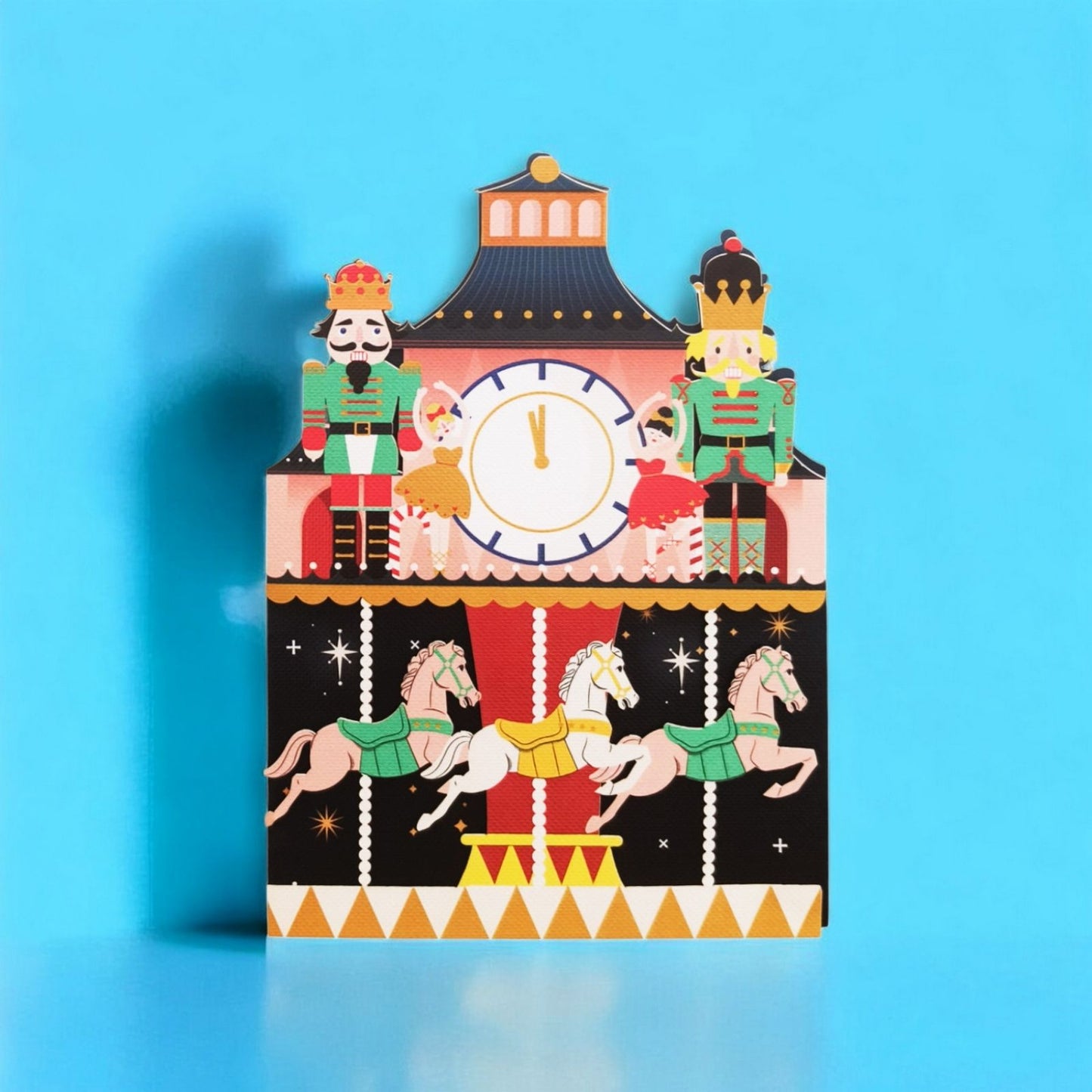 Paper Cut Art Christmas Card Laser Cut The Nutcracker Xmas Greeting Cards