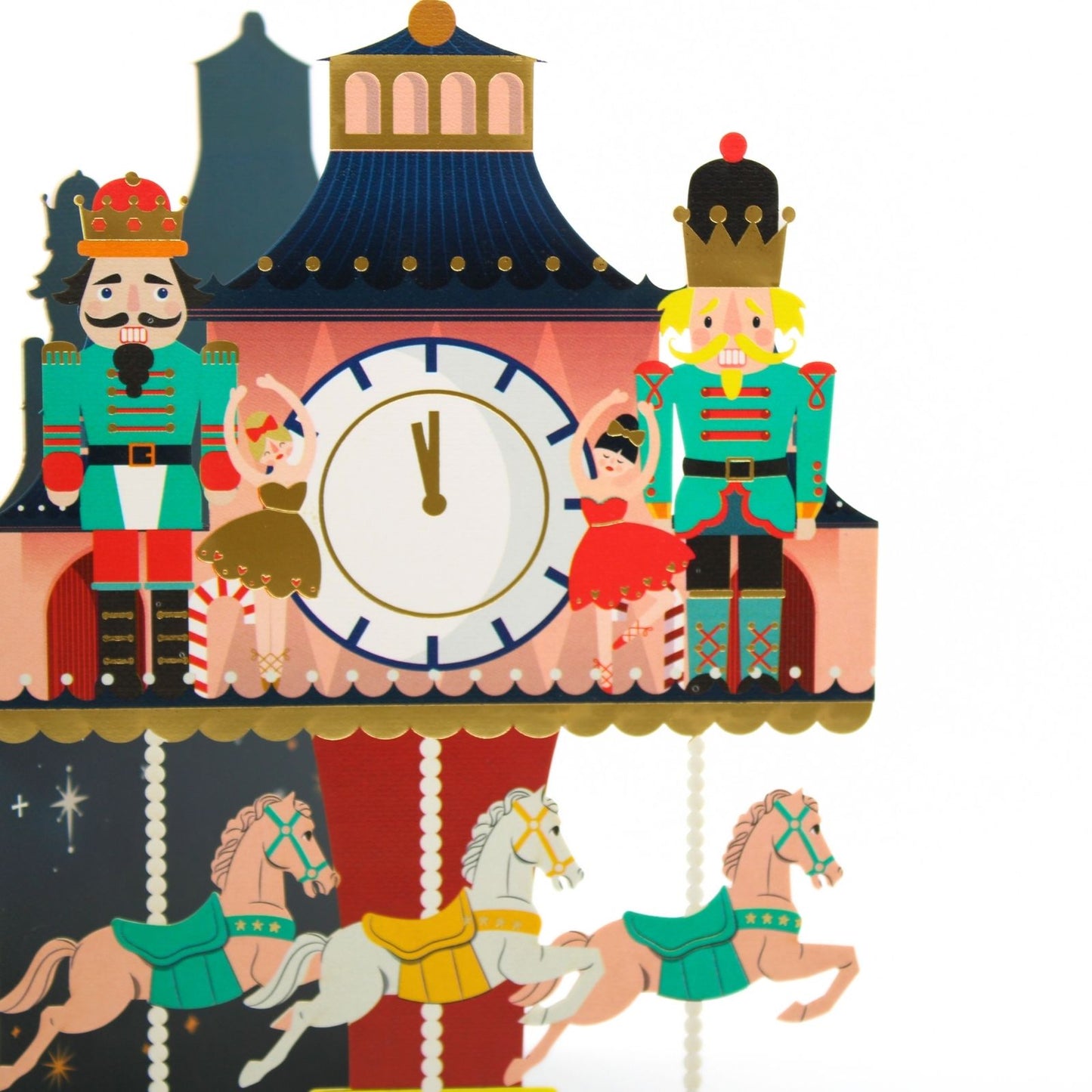 Paper Cut Art Christmas Card Laser Cut The Nutcracker Xmas Greeting Cards