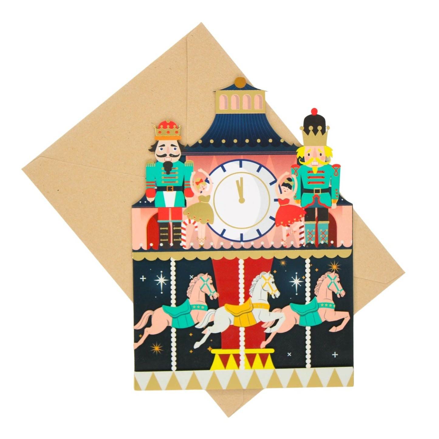 Paper Cut Art Christmas Card Laser Cut The Nutcracker Xmas Greeting Cards