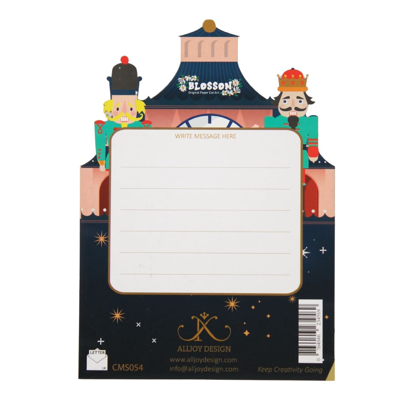 Paper Cut Art Christmas Card Laser Cut The Nutcracker Xmas Greeting Cards