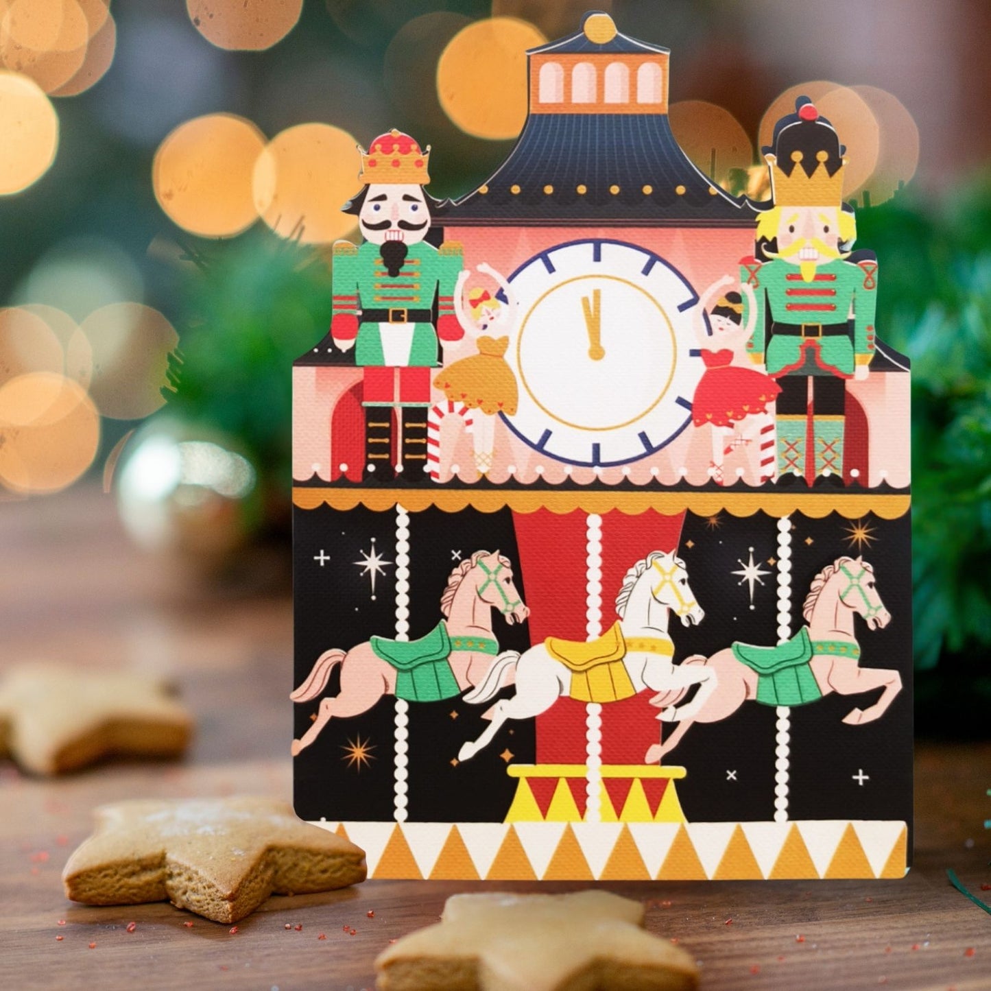 Paper Cut Art Christmas Card Laser Cut The Nutcracker Xmas Greeting Cards