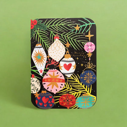 Paper Cut Art Christmas Card Laser Cut Xmas Baubles Xmas Greeting Cards