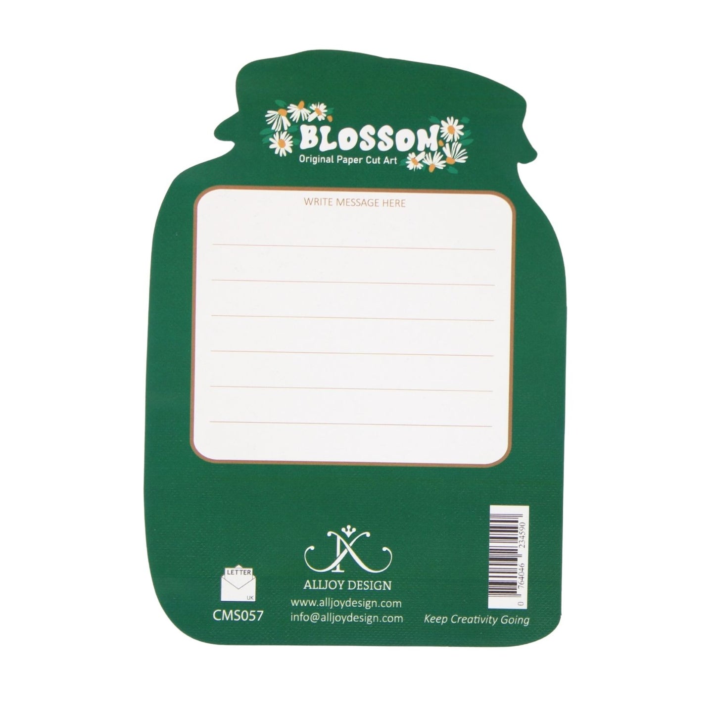 Paper Cut Art Christmas Card Laser Cut Gingerbread Jar Xmas Greeting Cards