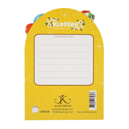 Paper Cut Art Christmas Card Laser Cut Festive Dogs On Bike Xmas Greeting Cards