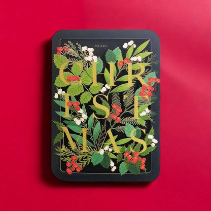 Paper Cut Art Christmas Card Laser Cut Berry Merry Christmas Xmas Greeting Cards