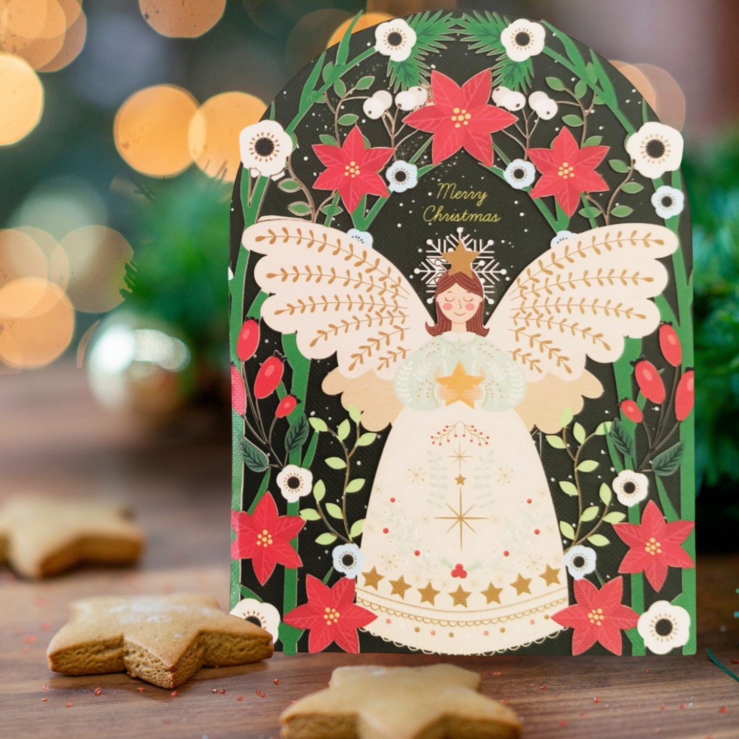 Paper Cut Art Christmas Card Laser Cut Christmas Angel Xmas Greeting Cards