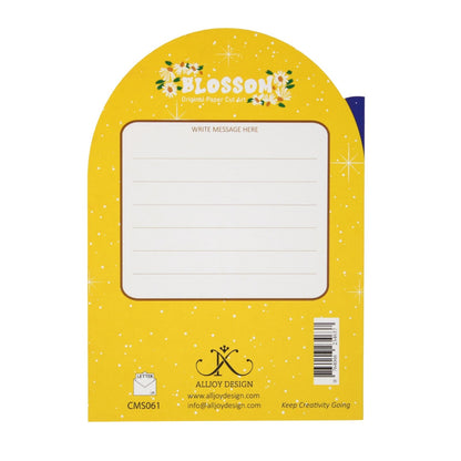 Paper Cut Art Christmas Card Laser Cut Cats On Pink Scooter Xmas Greeting Cards