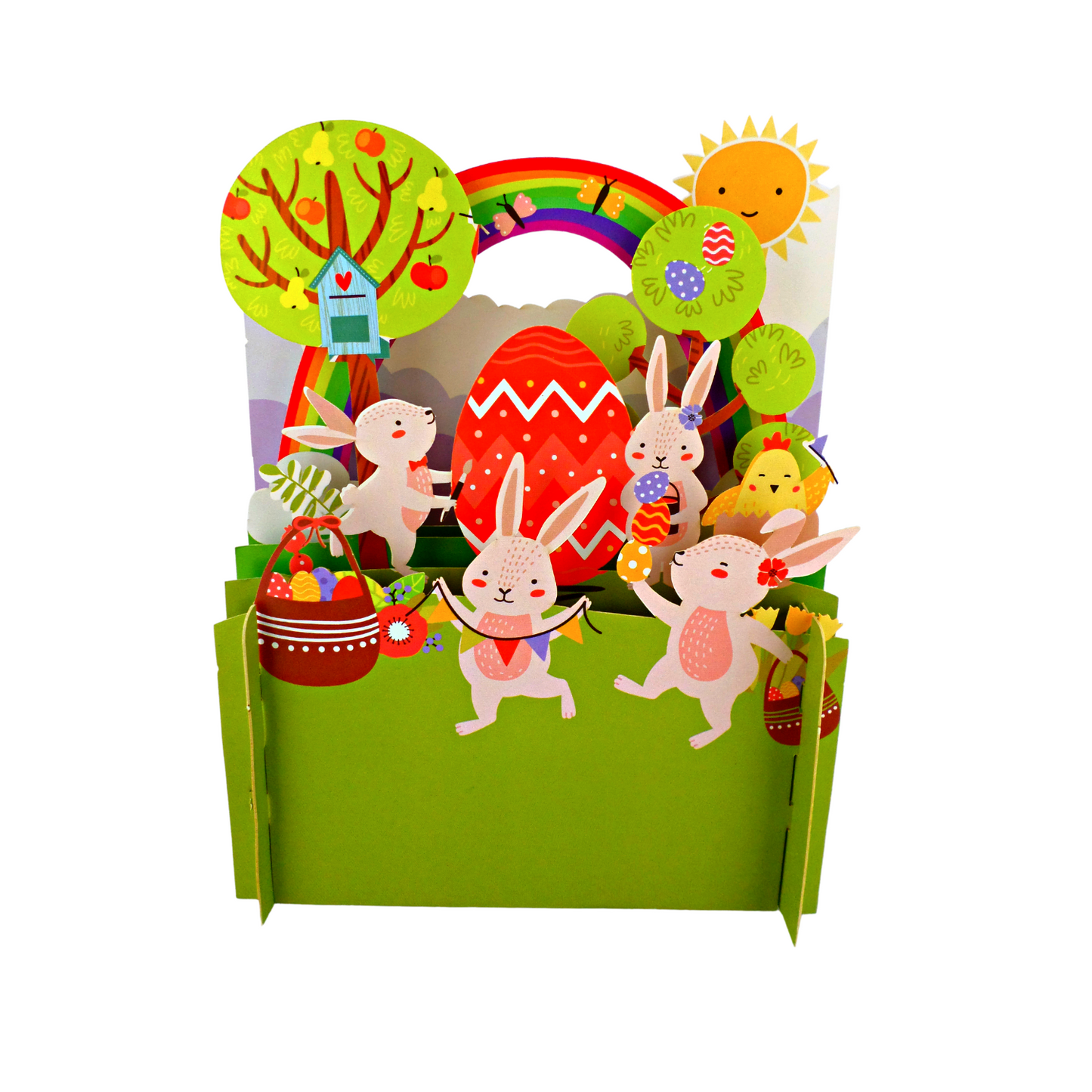 Fun Easter Bunnies Party Celebration 3D Pop Up Greeting Card