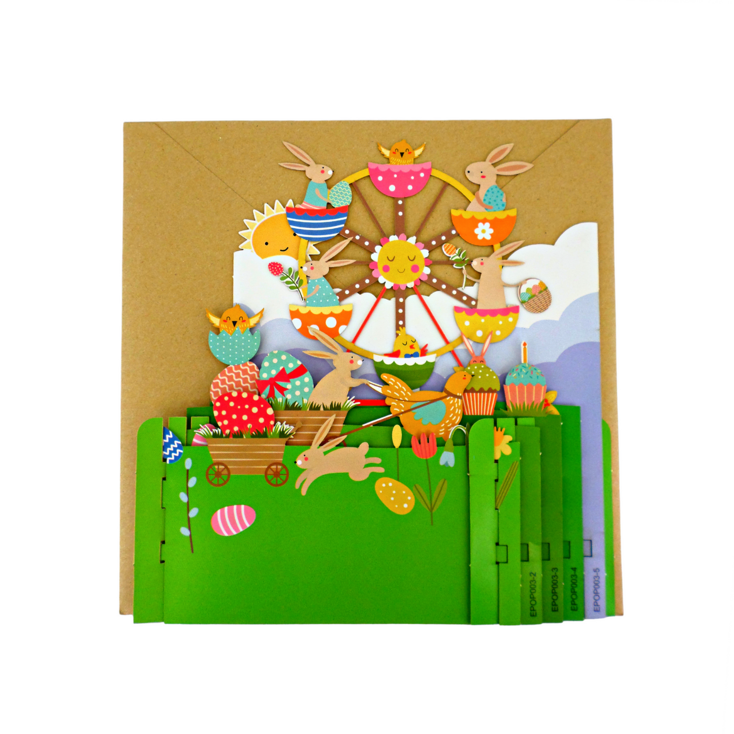 Fun Animal Easter Fair Celebration 3D Pop Up Greeting Card