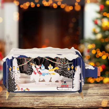 Message In A Bottle Polar Bears Pop Up Christmas Greeting Card