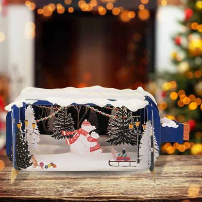 Message In A Bottle Polar Bear Hugs Pop Up Christmas Greeting Card