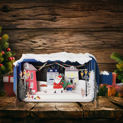 Message In A Bottle Santa Delivering Presents Pop Up Christmas Greeting Card