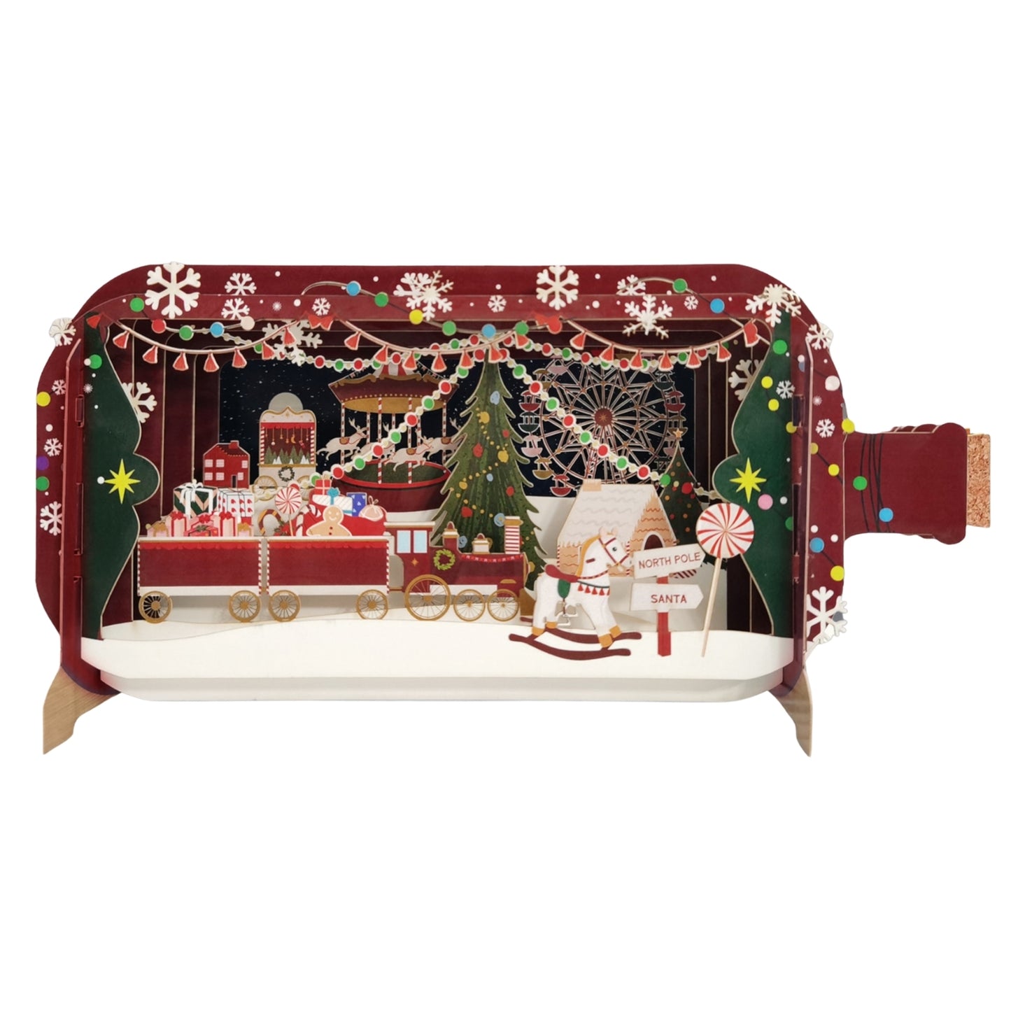 Message In A Bottle Magical Wonderland Pop Up Christmas Greeting Card