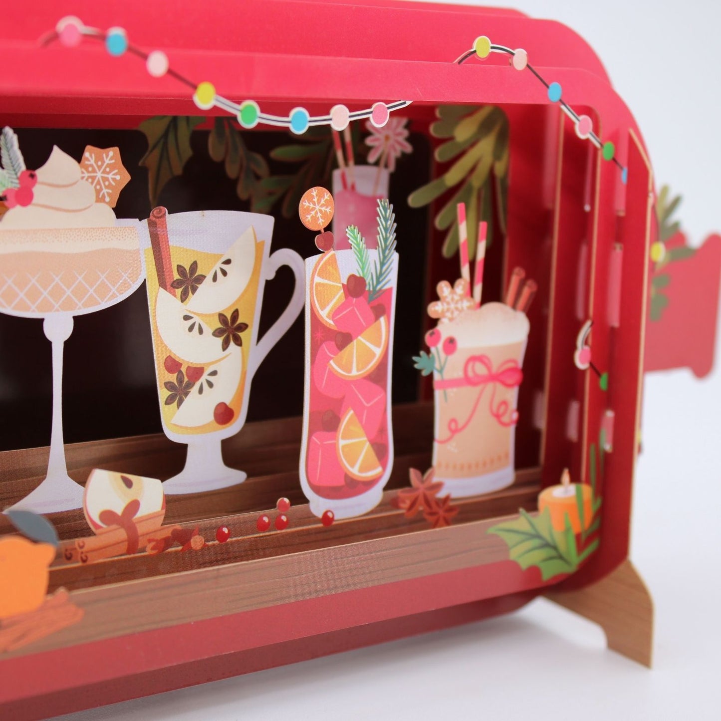 Message In A Bottle 3D Pop Up Christmas Card Christmas Cocktails Xmas Greeting