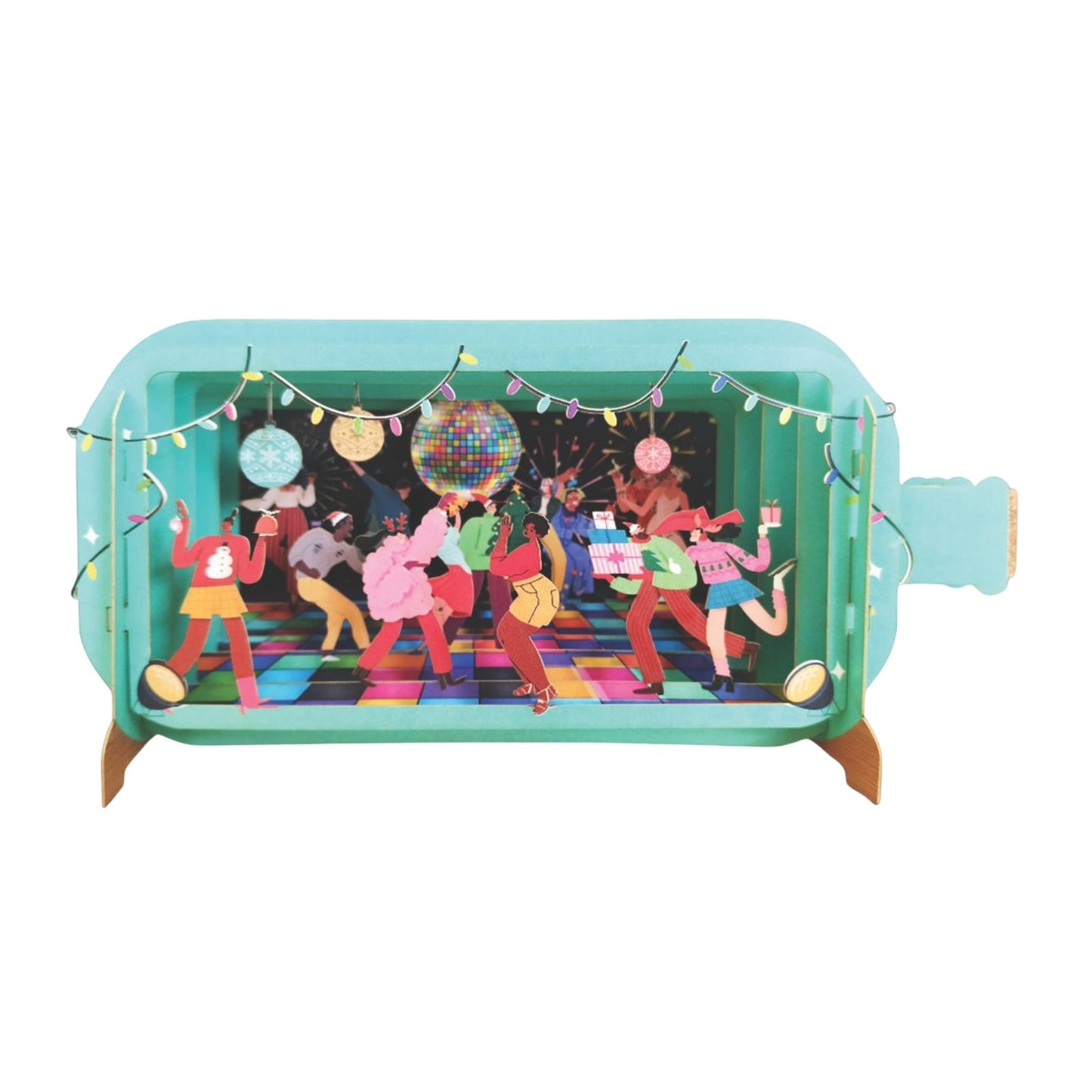 Message In A Bottle 3D Pop Up Christmas Card Christmas Party Xmas Greeting Cards