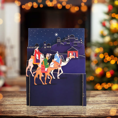 Alljoy 3D Three Wise Men Religious Pop Up Christmas Greeting Card