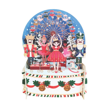 Pop Up 3D Christmas Card The Nutcracker Freestanding Xmas Greeting Cards