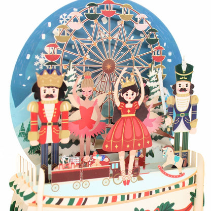 Pop Up 3D Christmas Card The Nutcracker Freestanding Xmas Greeting Cards