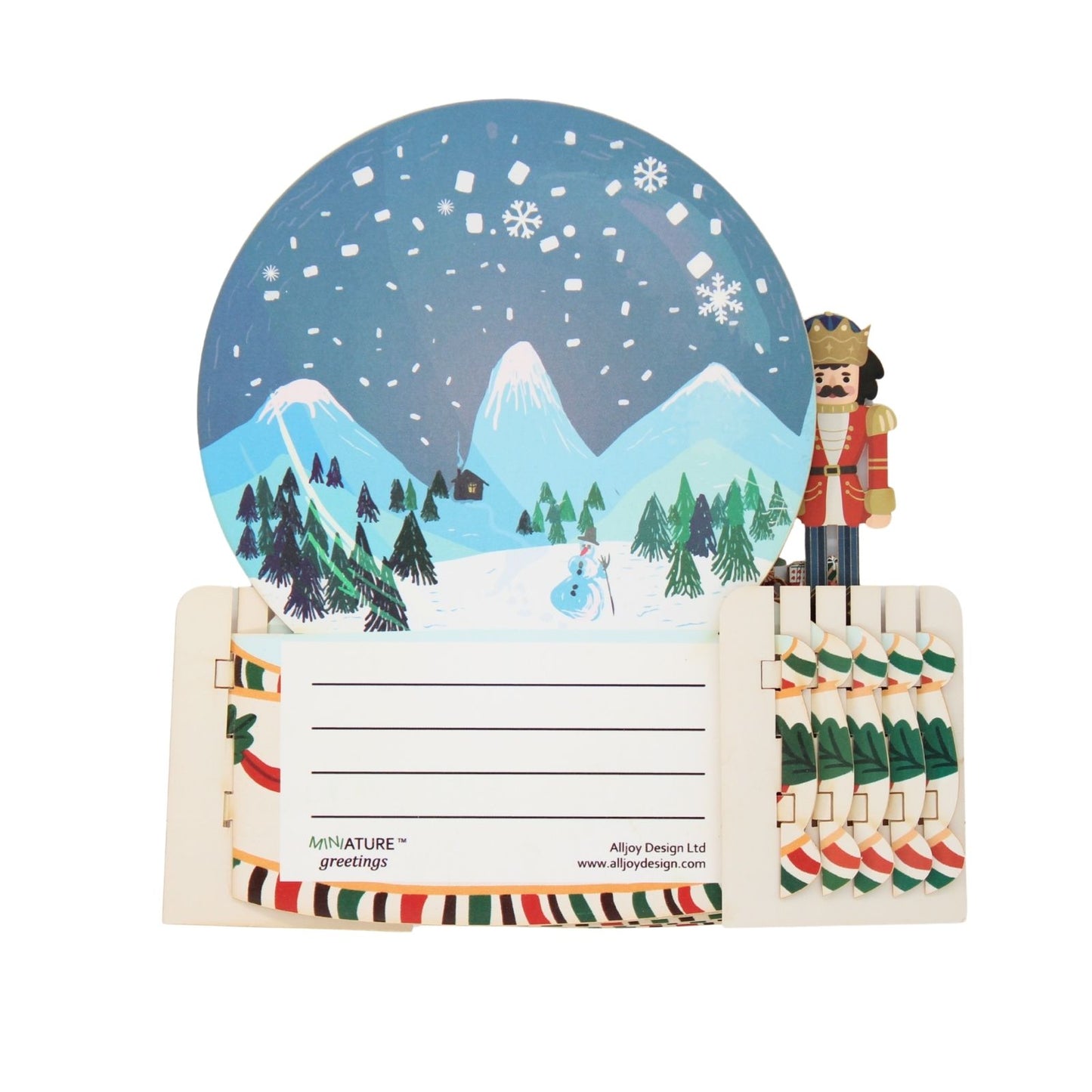 Pop Up 3D Christmas Card The Nutcracker Freestanding Xmas Greeting Cards