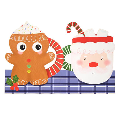 Cute Christmas Card Gingerbread Mug Fun Jiggly Eyes Xmas Greeting Cards For Kids