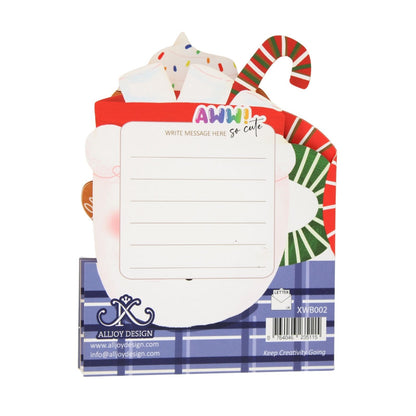 Cute Christmas Card Gingerbread Mug Fun Jiggly Eyes Xmas Greeting Cards For Kids