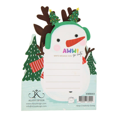 Cute Christmas Card Red Nose Reindeer Jiggly Eyes Xmas Greeting Cards For Kids