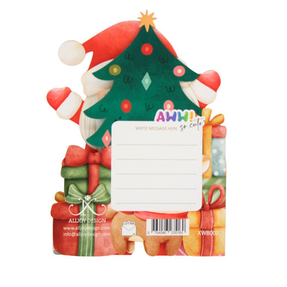 Cute Christmas Card Happy Santa Fun Jiggly Eyes Xmas Greeting Cards For Kids