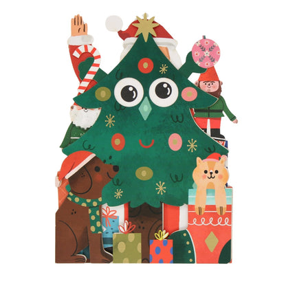 Cute Christmas Card Christmas Tree Fun Jiggly Eyes Xmas Greeting Cards For Kids