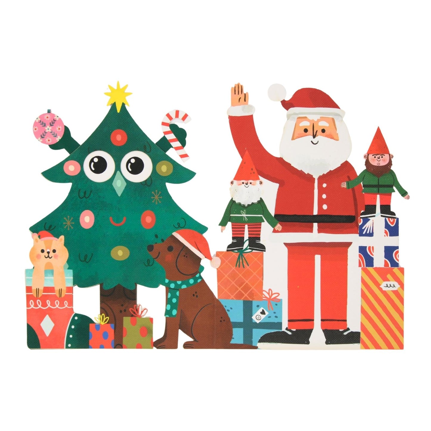 Cute Christmas Card Christmas Tree Fun Jiggly Eyes Xmas Greeting Cards For Kids