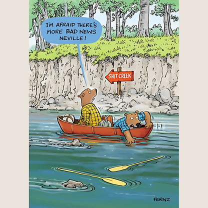 Without A Paddle Funny Birthday Greeting Card