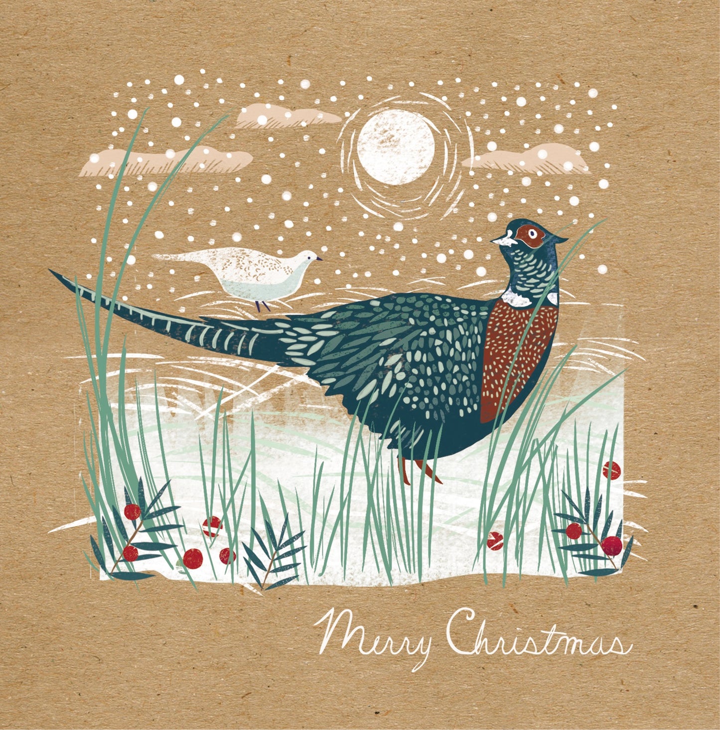 Box of 20 Winter Scene & Pheasant Fairdeal Charity Christmas Cards