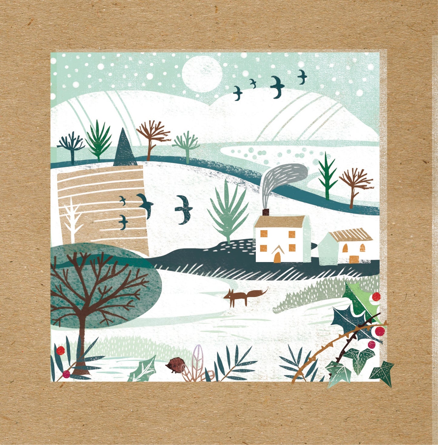 Box of 20 Winter Scene & Pheasant Fairdeal Charity Christmas Cards