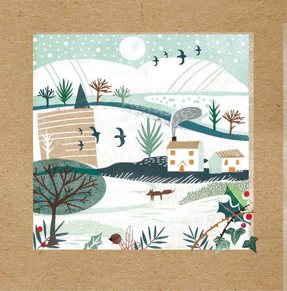 Box of 20 Winter Scene & Pheasant Fairdeal Charity Christmas Cards