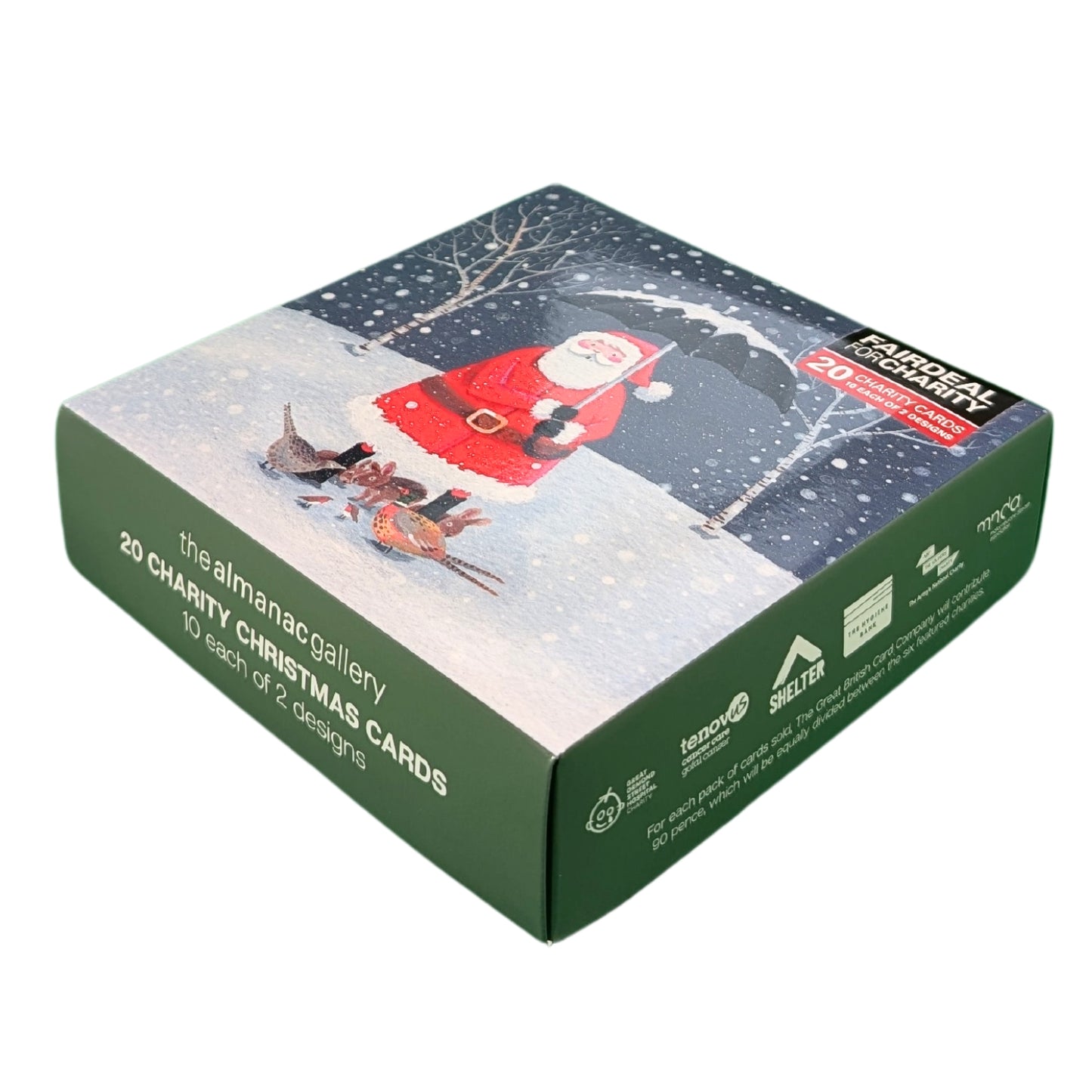 Box of 20 Santa's Brolly & Friends Fairdeal Charity Christmas Cards