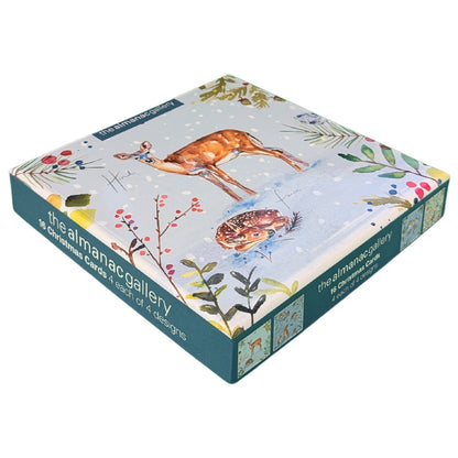 Box of 16 Jennifer Rose Wildlife Luxury Christmas Cards In 4 Designs