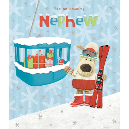 Boofle Amazing Nephew Christmas Card Skiing Boofle Cute Xmas Greeting Cards