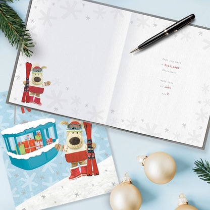 Boofle Amazing Nephew Christmas Card Skiing Boofle Cute Xmas Greeting Cards
