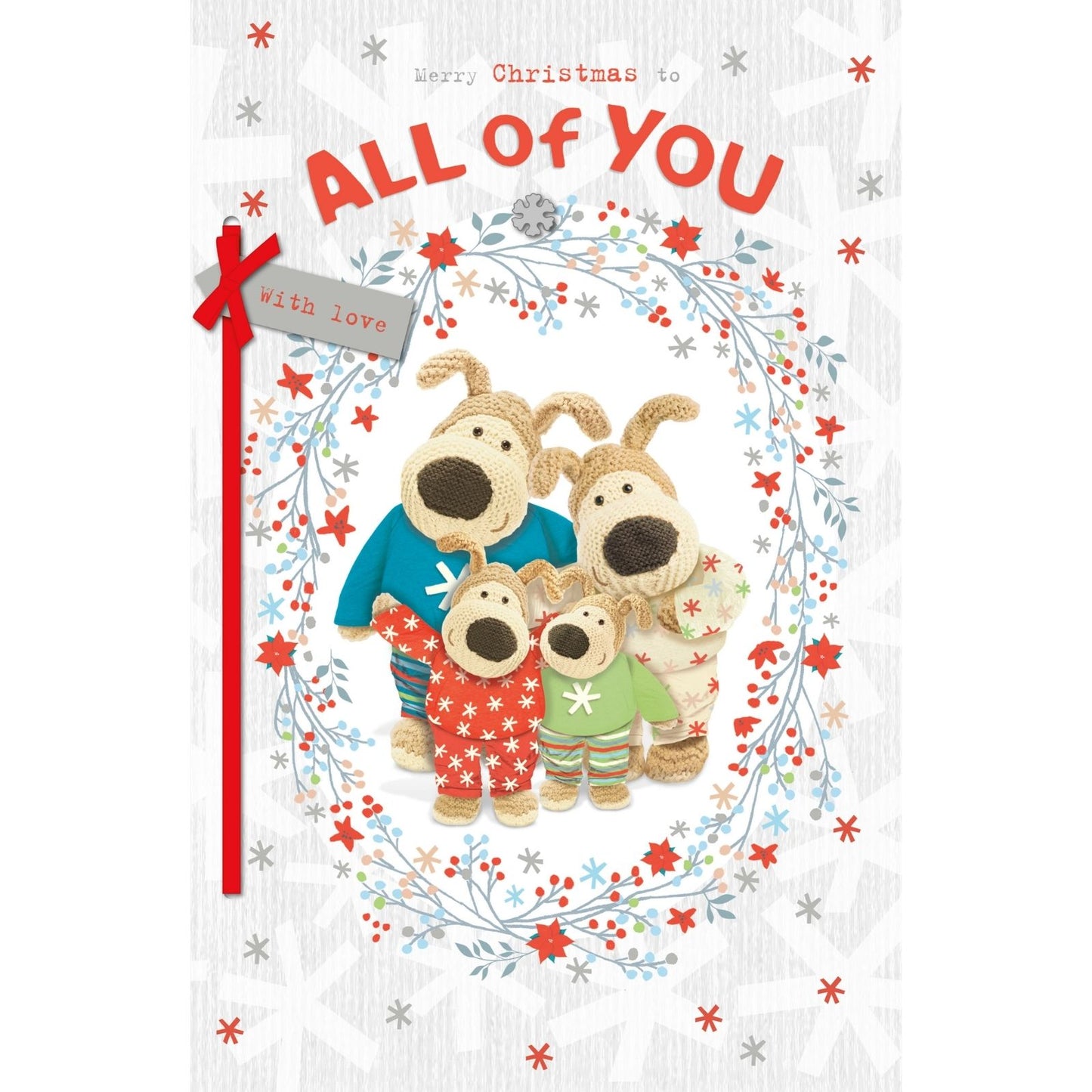 Boofle To All Of You Christmas Card Embellished Cute Xmas Greeting Cards