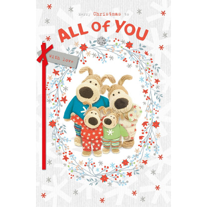 Boofle To All Of You Christmas Card Embellished Cute Xmas Greeting Cards