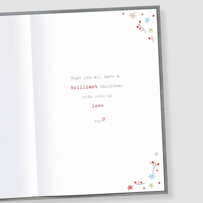 Boofle To All Of You Christmas Card Embellished Cute Xmas Greeting Cards