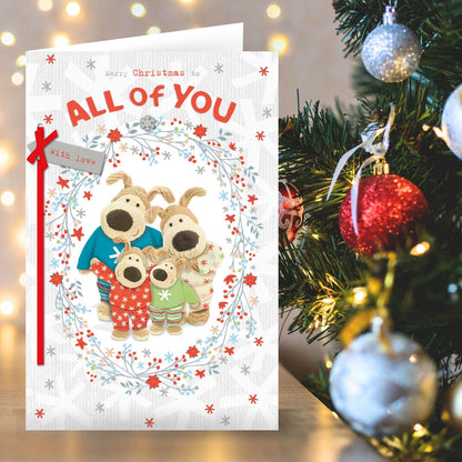 Boofle To All Of You Christmas Card Embellished Cute Xmas Greeting Cards