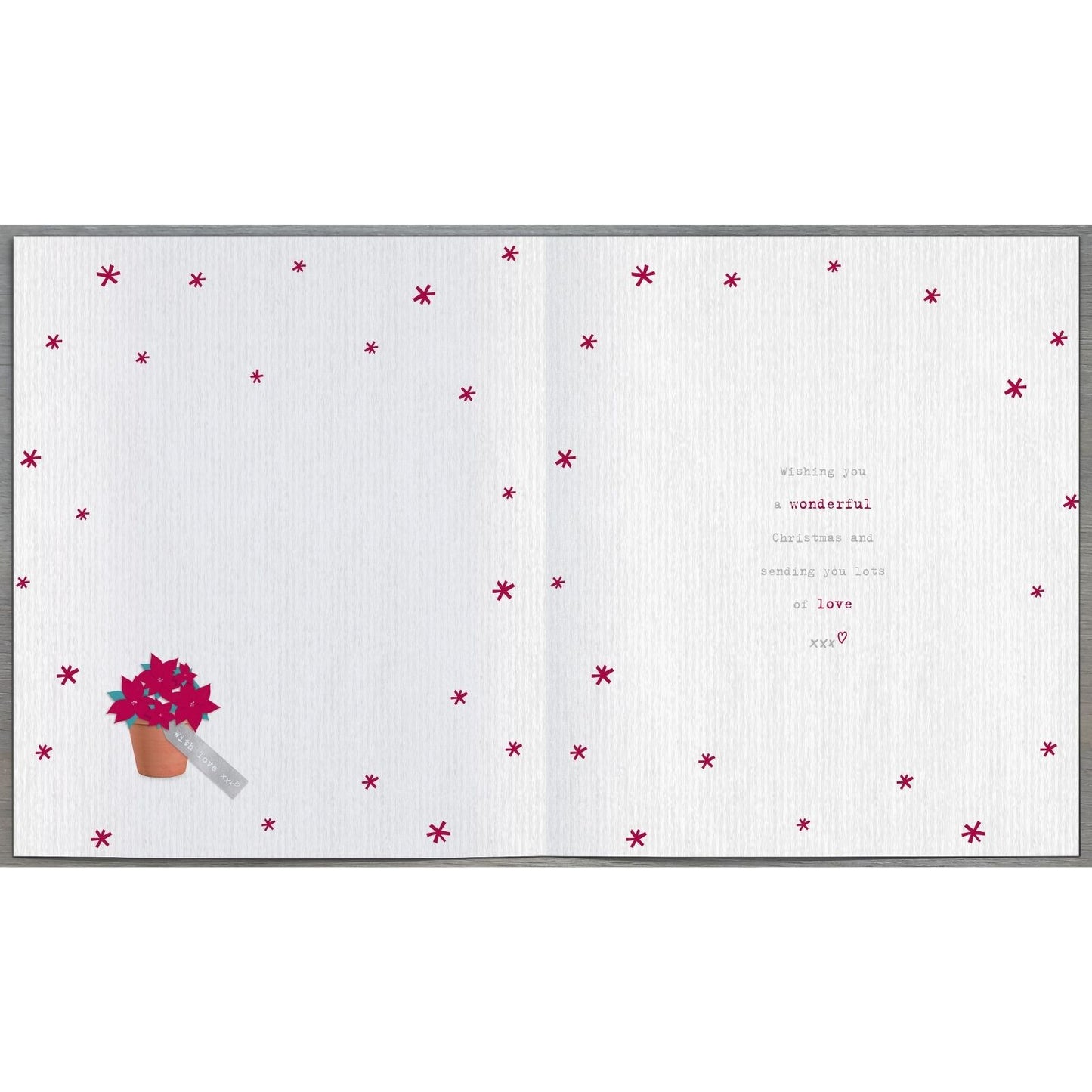 Boofle With Love Grandma Christmas Card Tree Poinsettia Cute Xmas Greeting Cards