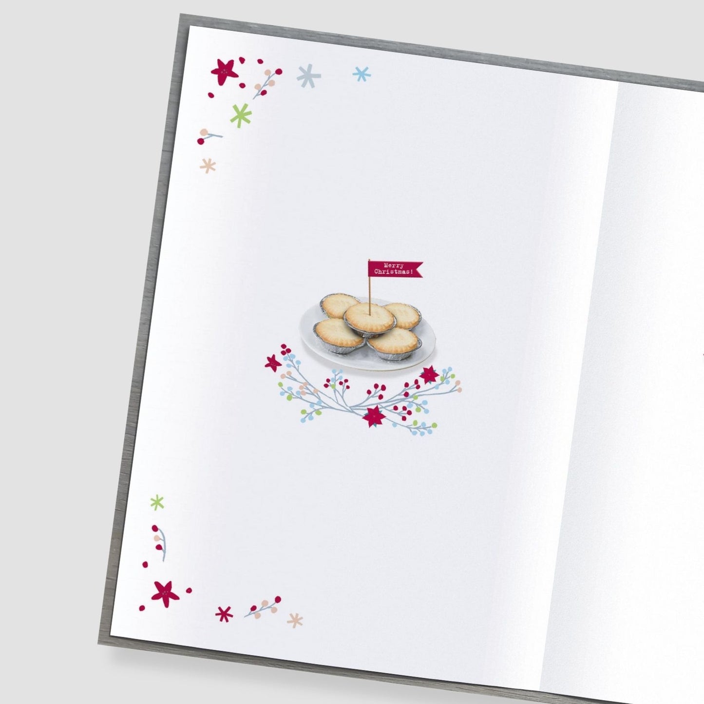 Boofle Special Nanny & Grandad Christmas Card Mince Pie Cute Xmas Greeting Cards