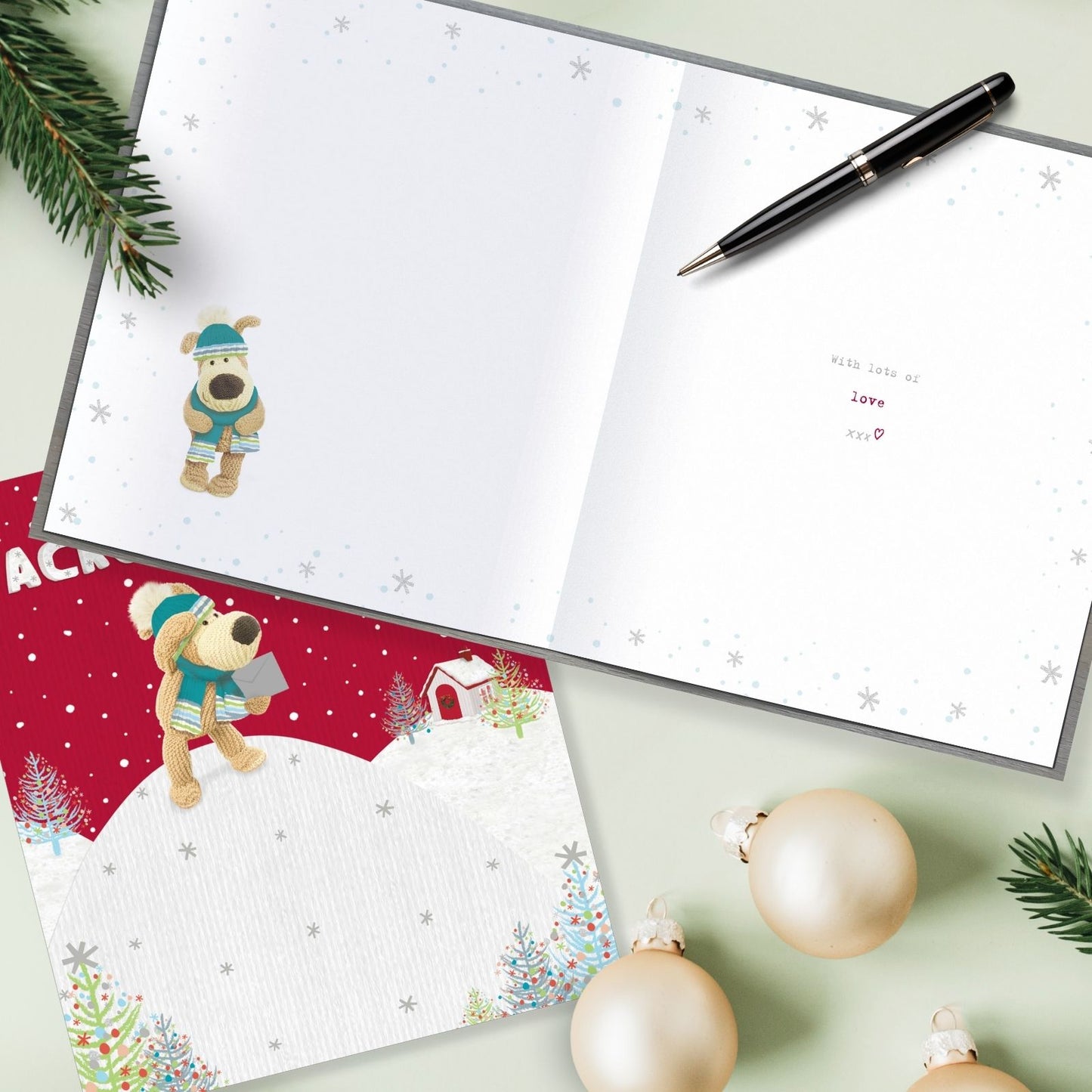 Boofle Across The Miles Christmas Card Snowy Wishes Cute Xmas Greeting Cards