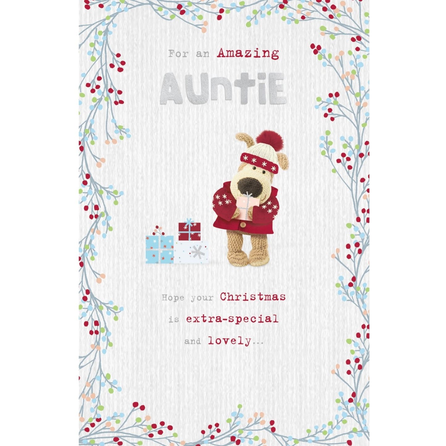Boofle Amazing Auntie Christmas Card Special & Lovely Cute Xmas Greeting Cards
