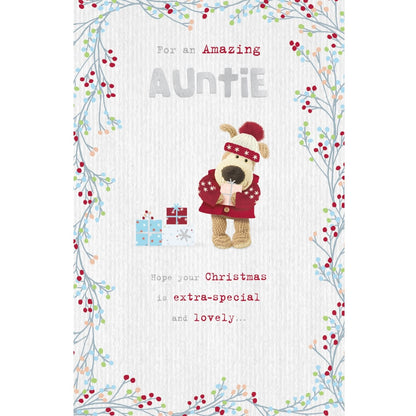 Boofle Amazing Auntie Christmas Card Special & Lovely Cute Xmas Greeting Cards